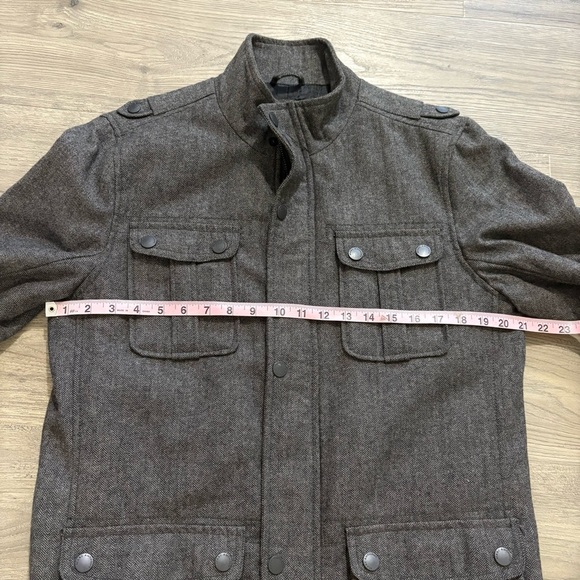 Marc Anthony Wool Blend Gray Bomber Zip Jacket Men's Sz M Charcoal Pockets Lined - Picture 7 of 14